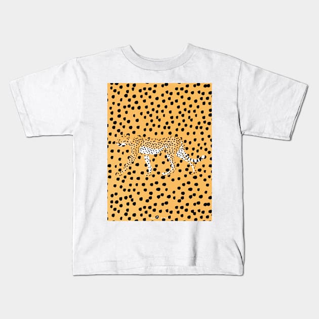 Cheetah Print Kids T-Shirt by Giselle Dekel